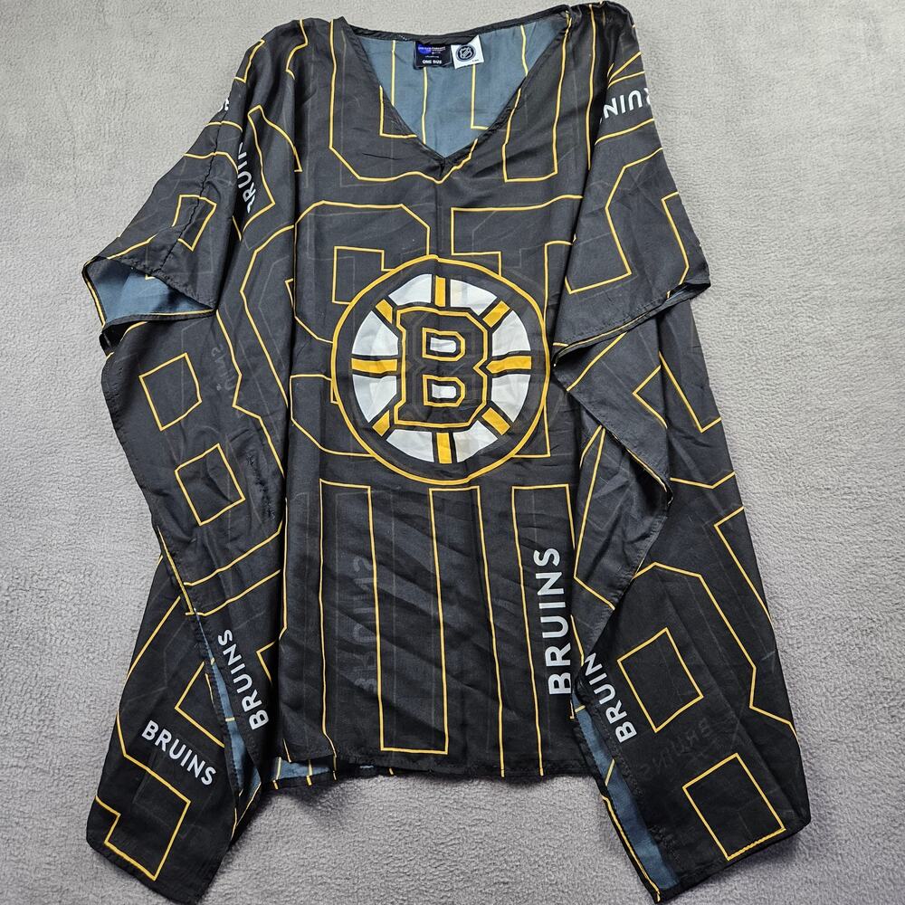 Boston Bruins Caftan Trace Cover Up Kimono One Size NHL Happy Gilmore